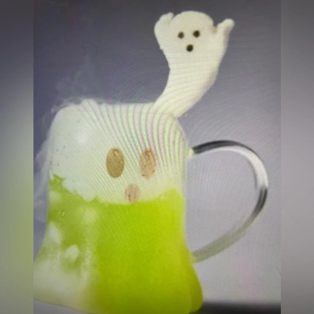 ❤️ ANTHROPOLOGIE GHOST BOROSILLICATE GLASS MUG NEW